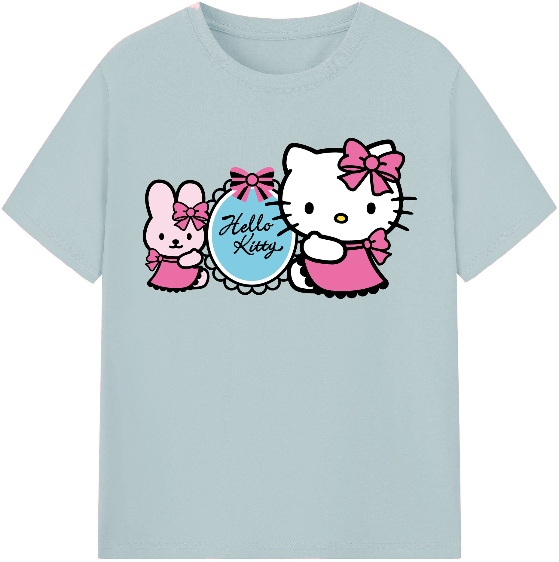 （画像用） Hello Kitty ハローキティ 綿100％半袖Tシャツ（フロントプリント）